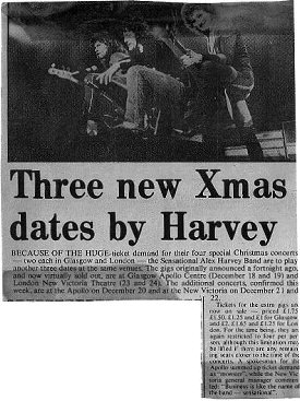 SAHB Christmas press cutting john cavanagh's article in the scotland on sunday in march 2003 highlighted just how important the apollo remains to many music fans in scotland.john recalls a famous night in 1975 when alex harvey and his band were performing "framed". he writes, ...