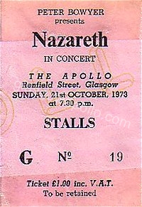 Nazareth - Silverhead - 21/10/1973