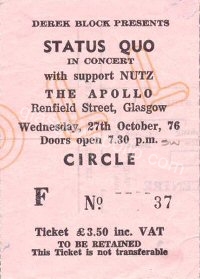 Status Quo - Nutz - 27/10/1976